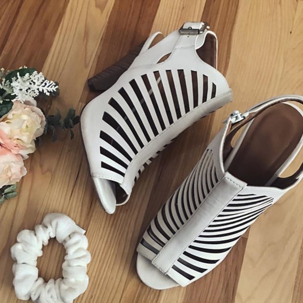 Restock! Delicious White Strappy 3.75” Heel Sandal - Picture 3 of 8